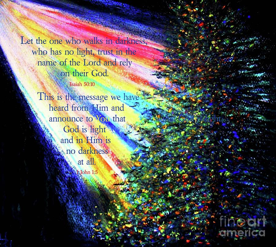 God Is Light Painting by Hazel Holland