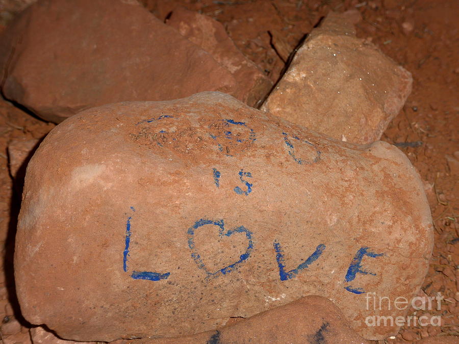 God is Love Red Rock Photograph by Mars Besso