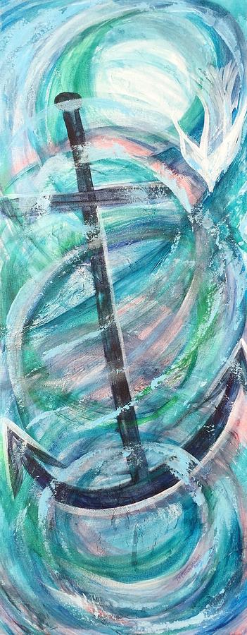 God Is My Anchor Painting by Deb Brown Maher