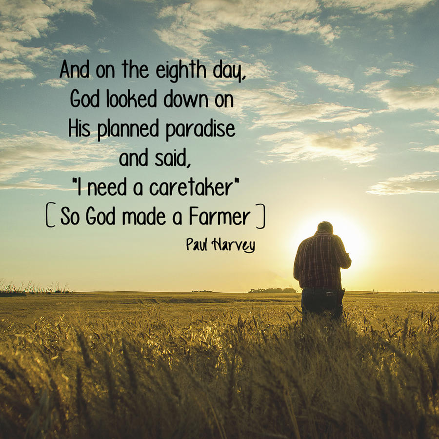 God Made A Farmer Photograph by Janet Schill