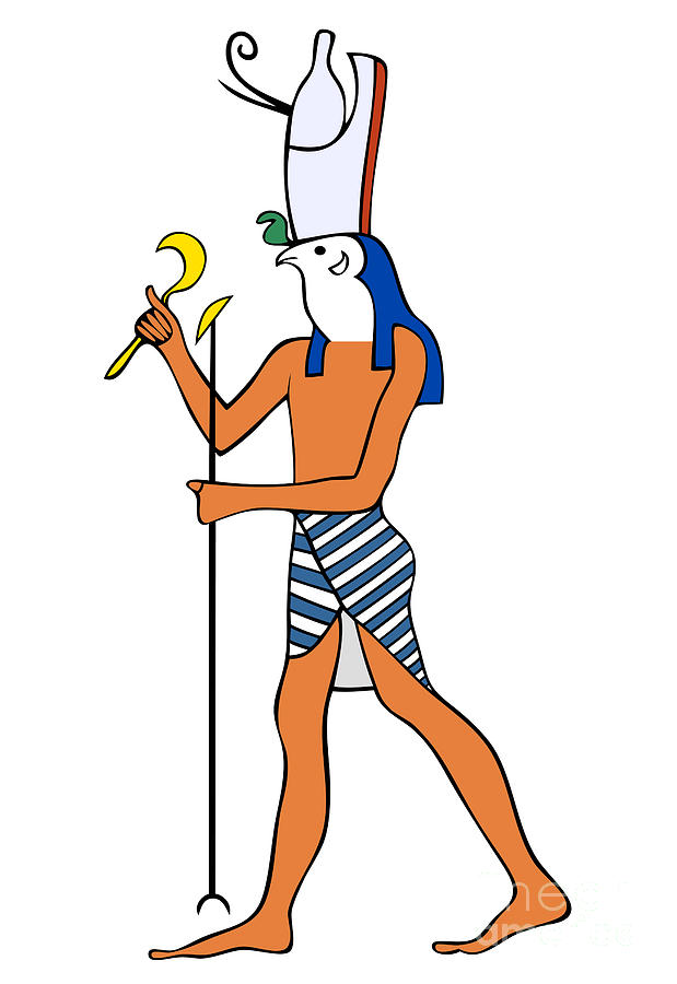 God of Ancient Egypt - Horus Digital Art by Michal Boubin