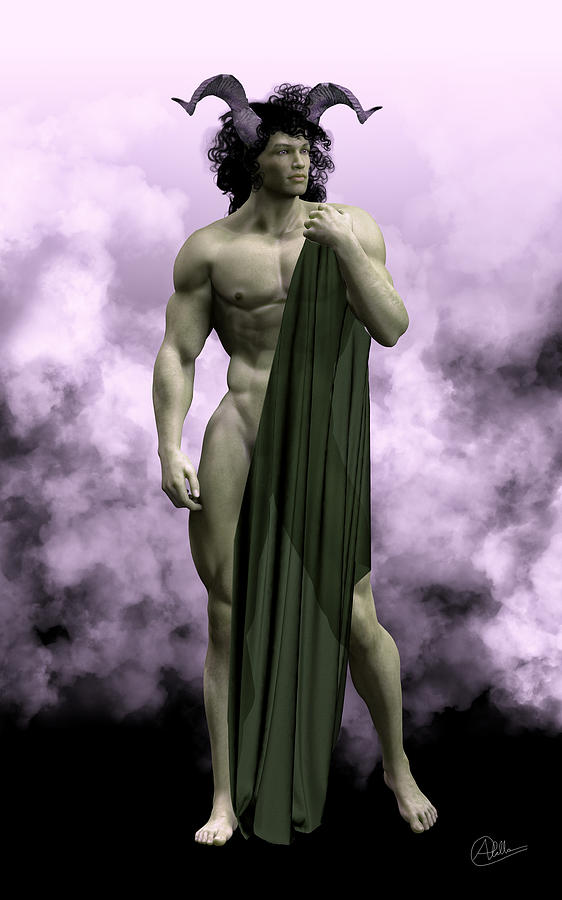 Nude Digital Art - God of the underworld by Quim Abella