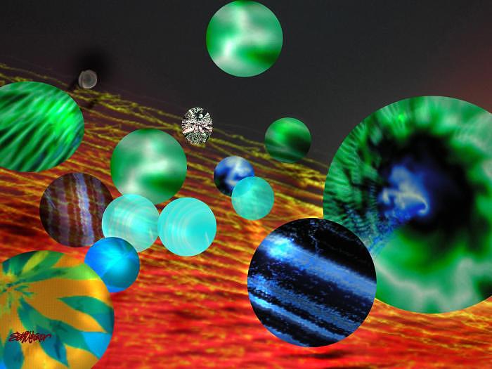God Playing Marbles Tribute To Donovan Digital Art by Seth Weaver God Playing Marbles Tribute To Donovan Digital Art by Seth Weaver