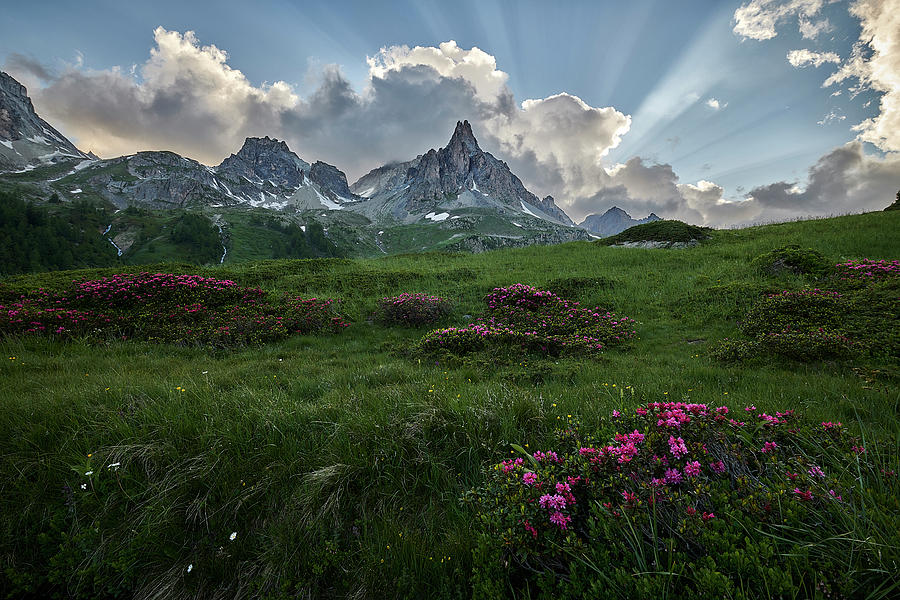 God Rays In The French Alps Photograph