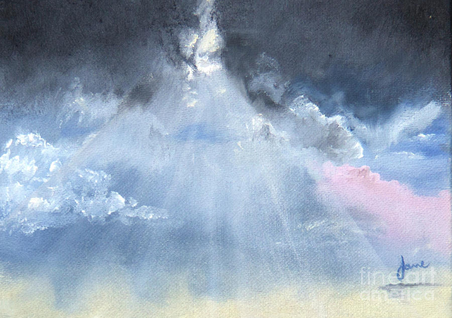 God Rays Painting by Nila Jane Autry