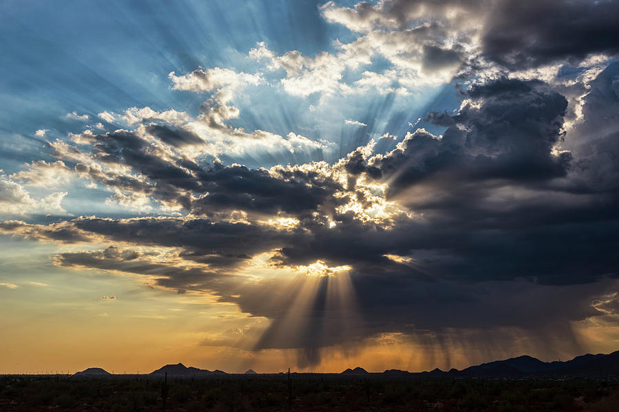 God Rays Over Arizona  Photograph by Saija Lehtonen