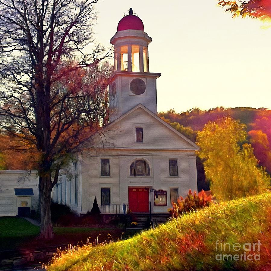 God shed his grace on thee - Unionville NY Church Photograph by Janine Riley
