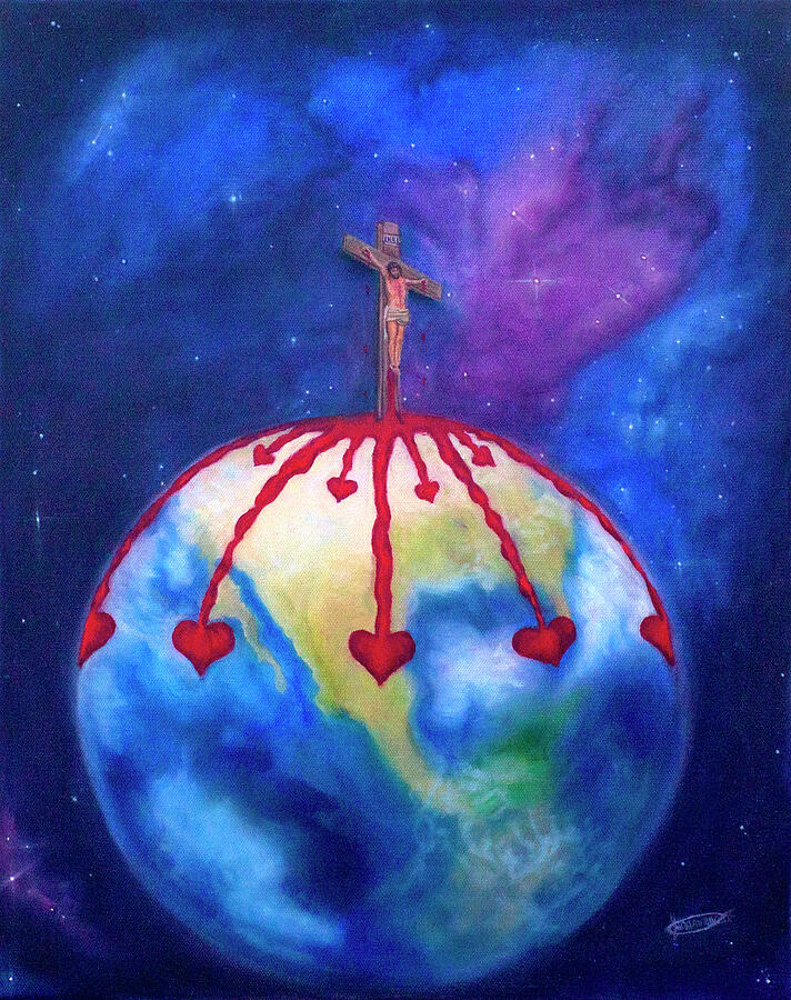 God So Loved The World Painting by Jeanette Sthamann