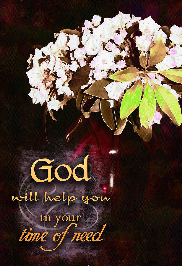 Inspirational Digital Art - God Will Help You by Michelle Greene Wheeler