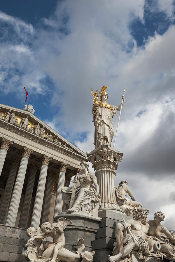 Goddess Athena Statue in Vienna Photograph by Artur Bogacki