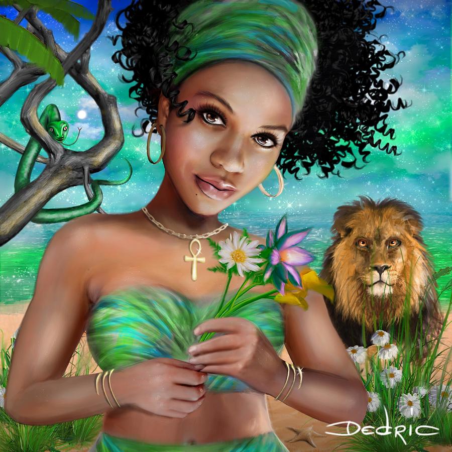 Artist Digital Art - Goddess Bastet by Dedric Artlove W Artist Digital Art - Goddess Bastet by Dedric Artlove W