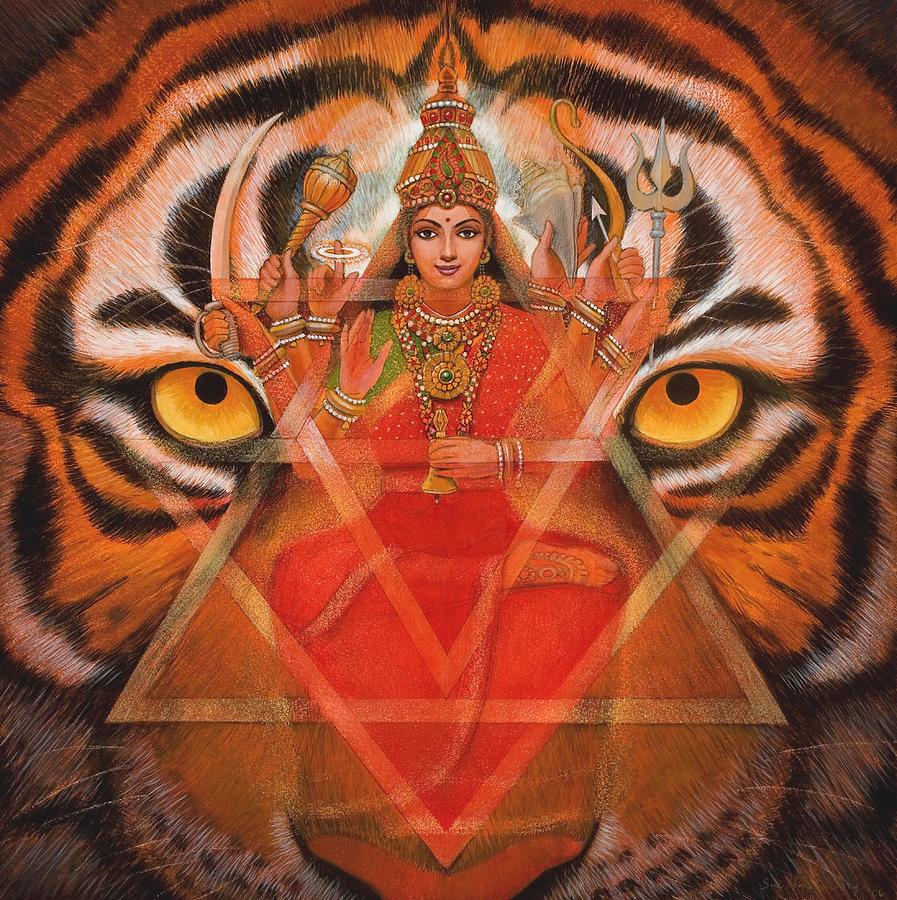 Durga Painting - Goddess Durga by Sue Halstenberg