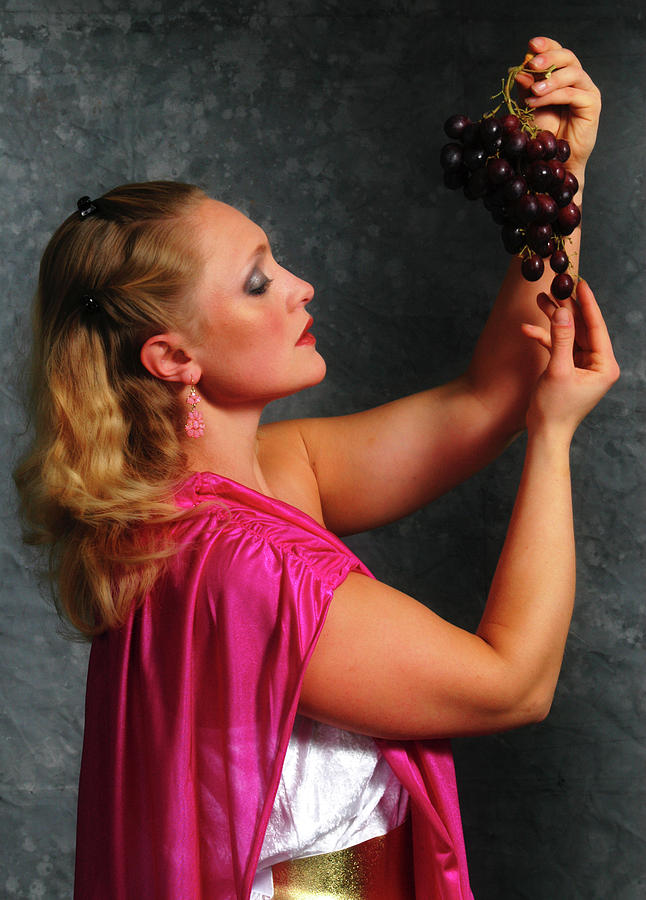 Goddess Eating Grapes Photograph by Mike Martin