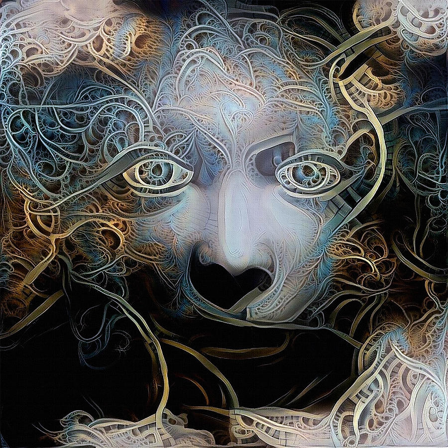 Goddess Face Digital Art by Bruce Rolff