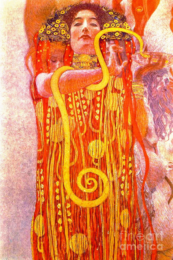 Vintage Photograph - Goddess Hygeia 1902 by Padre Art