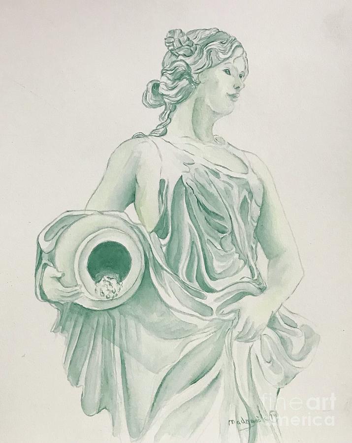 Spain Painting - Goddess Of Fountains by Jill Madgwick Spain Painting - Goddess Of Fountains by Jill Madgwick