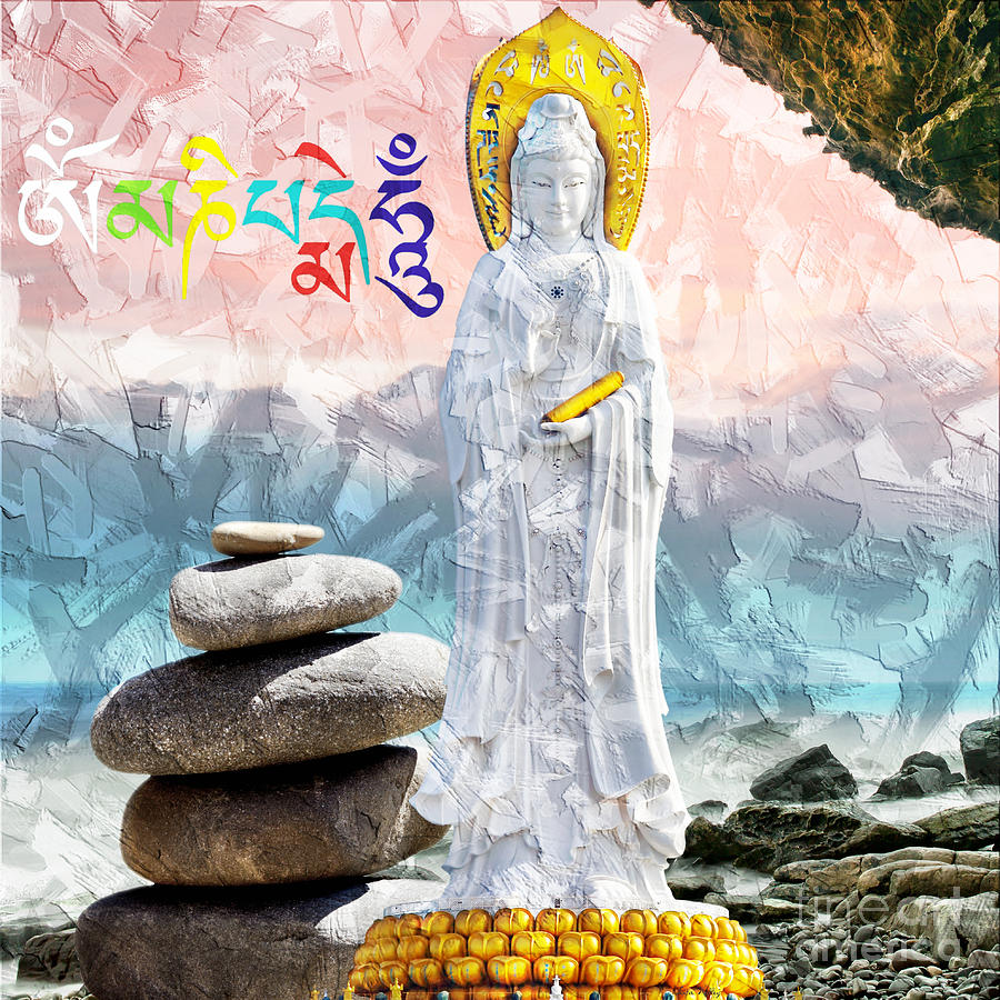 Guanyin Mixed Media - Goddess Of Mercy by Lita Kelley Guanyin Mixed Media - Goddess Of Mercy by Lita Kelley