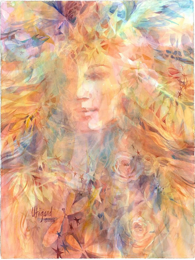 Goddess of Summer Painting by Carolyn Utigard Thomas