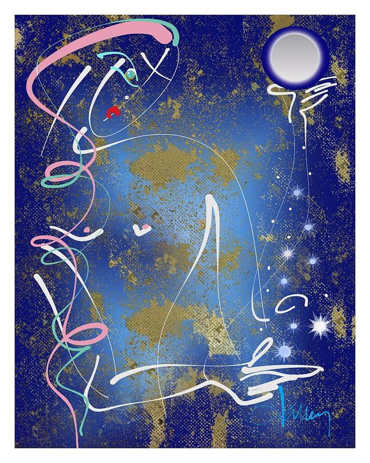 Goddess Of The Night Sky Mixed Media by Larry Talley
