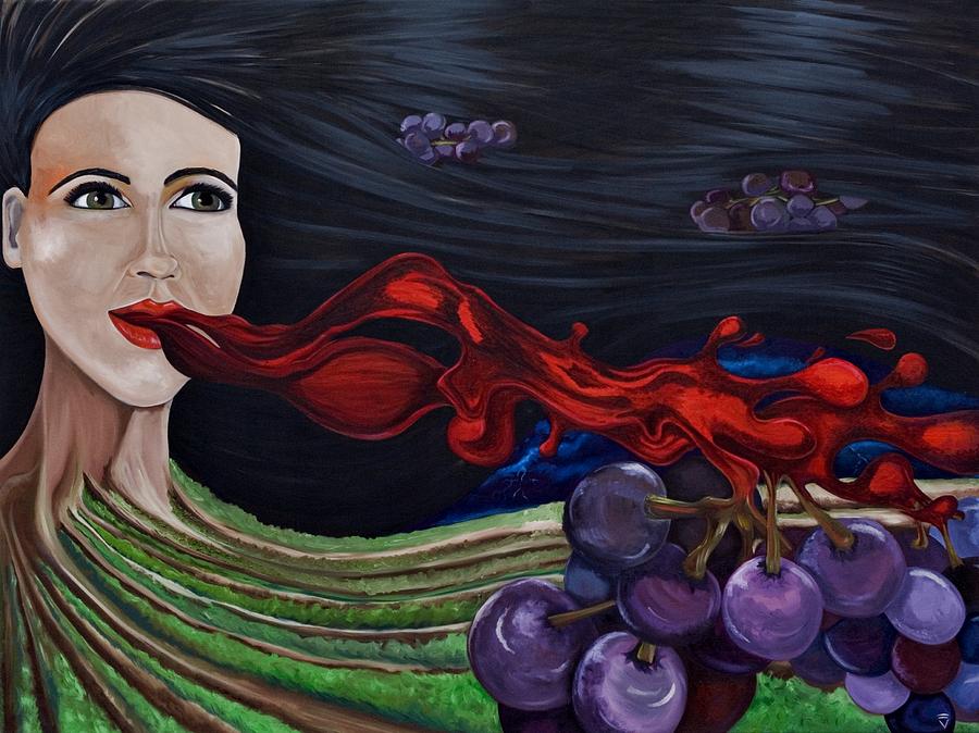 Goddess of Wine Painting by Victoria Dietz