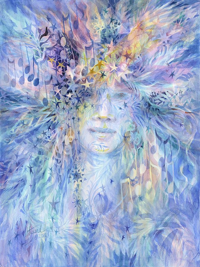 Goddess of Winter Painting by Carolyn Utigard Thomas