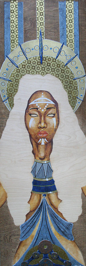 Goddess on the Throne Mixed Media by Edmund Royster