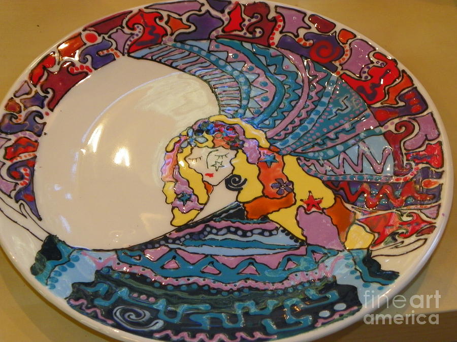 Goddess plate Ceramic Art by Lisa Dunn