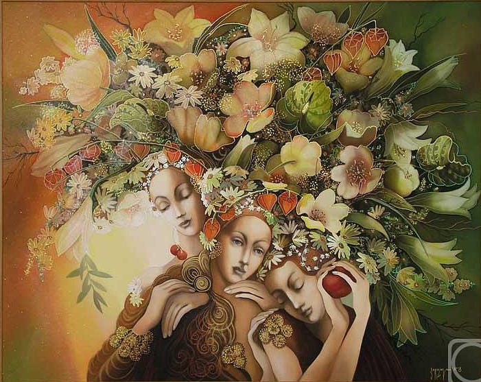 Goddesses Of Destiny Painting By Sokolova Nadezhda