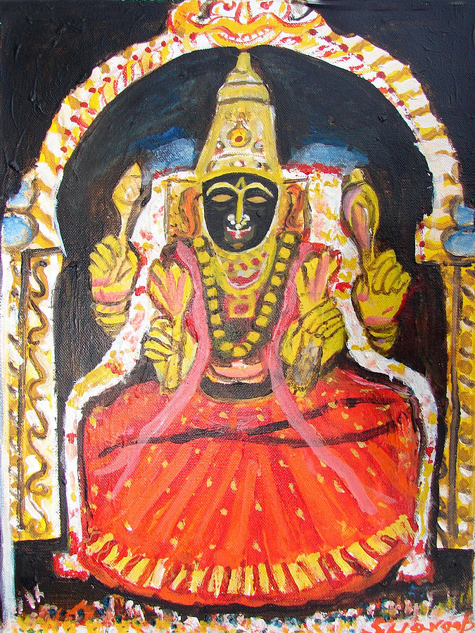 Godess Painting by Anand Swaroop Manchiraju