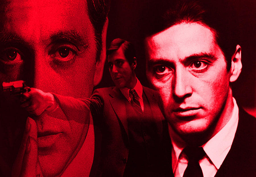 The Godfather Digital Art - Godfather In Red by Martin James The Godfather Digital Art - Godfather In Red by Martin James