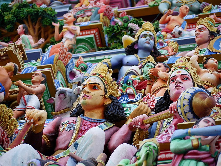 Gods above I - Kapaleeshwarar Temple Photograph by Richard Reeve