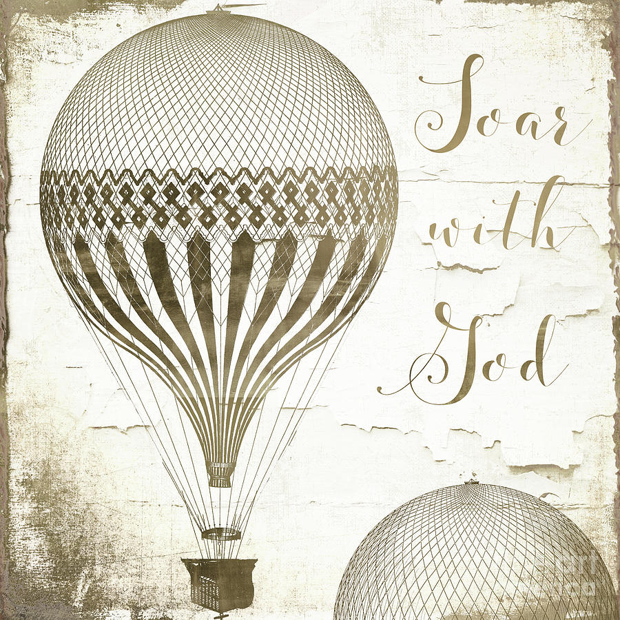 Typography Painting - Gods Balloon I by Mindy Sommers