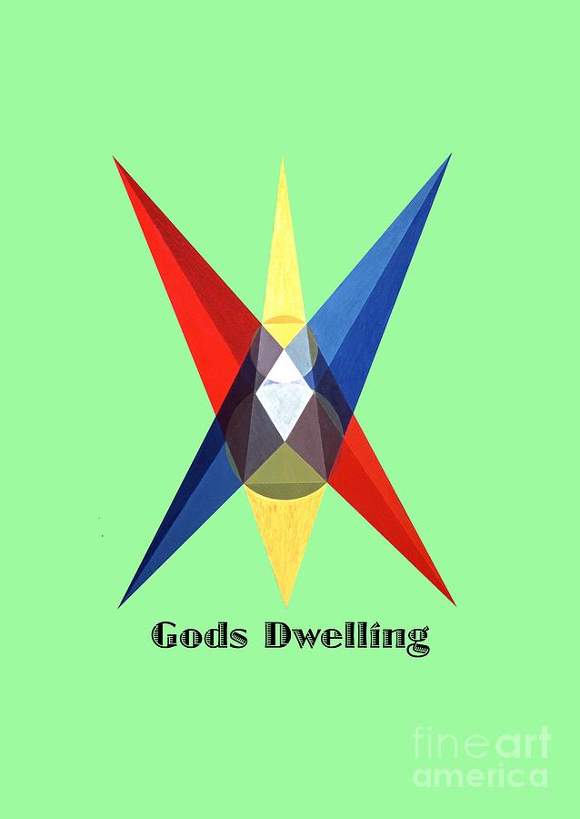 Tarot Painting - Gods Dwelling text by Michael Bellon Tarot Painting - Gods Dwelling text by Michael Bellon