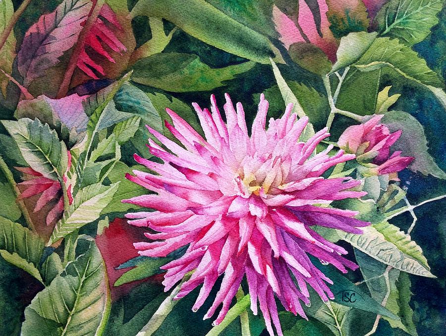 Gods Glamour in a Dahlia Painting by Tammy Crawford
