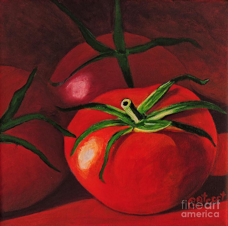 Tomato Painting - Gods Kitchen Series No 3 Tomato by Caroline Street
