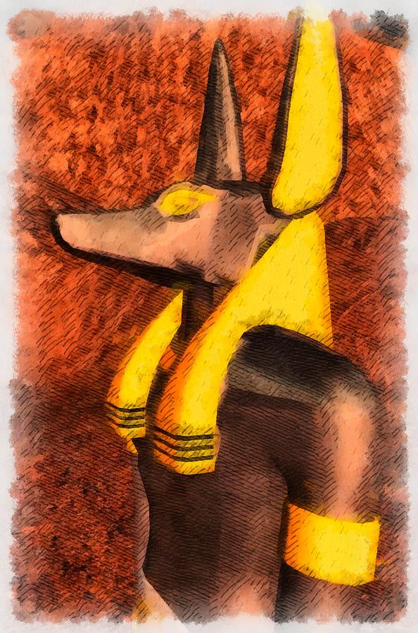 Alien Painting - Gods of Egypt - Anubis by Esoterica Art Agency