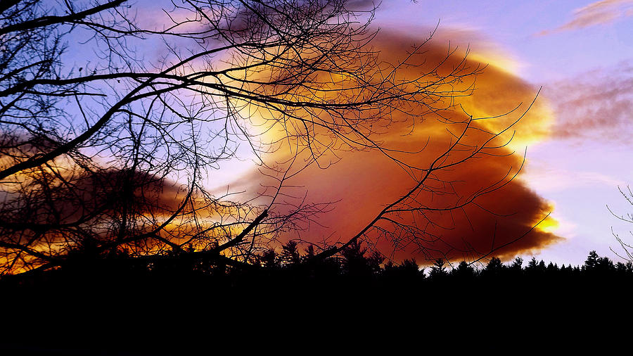 Cloudy Photograph - Godzilla Sunset by Mike Breau