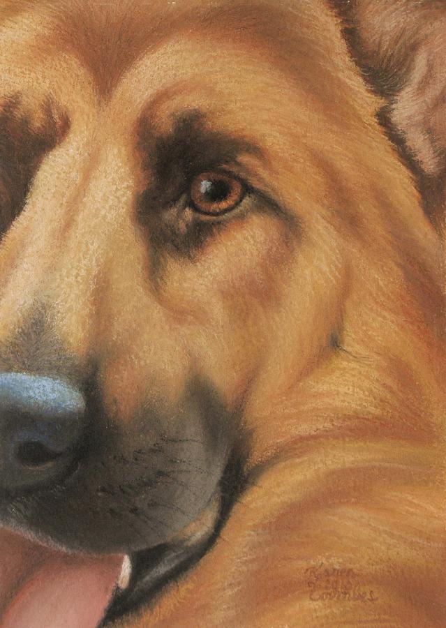 Dog Pastel - Goggie Shepherd by Karen Coombes