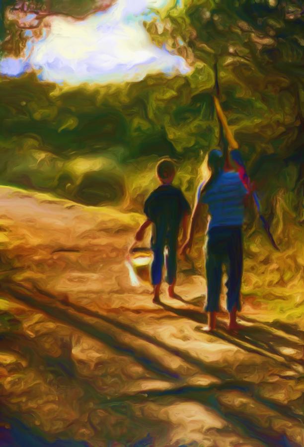 Goin to the Beach Painting by Shelley Bain