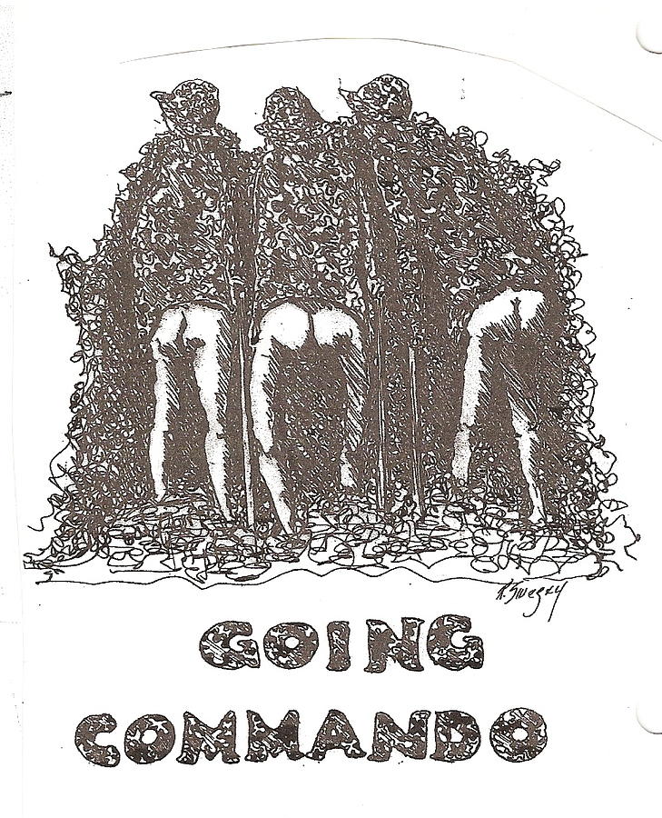 Going Commando Drawing by Roger Swezey