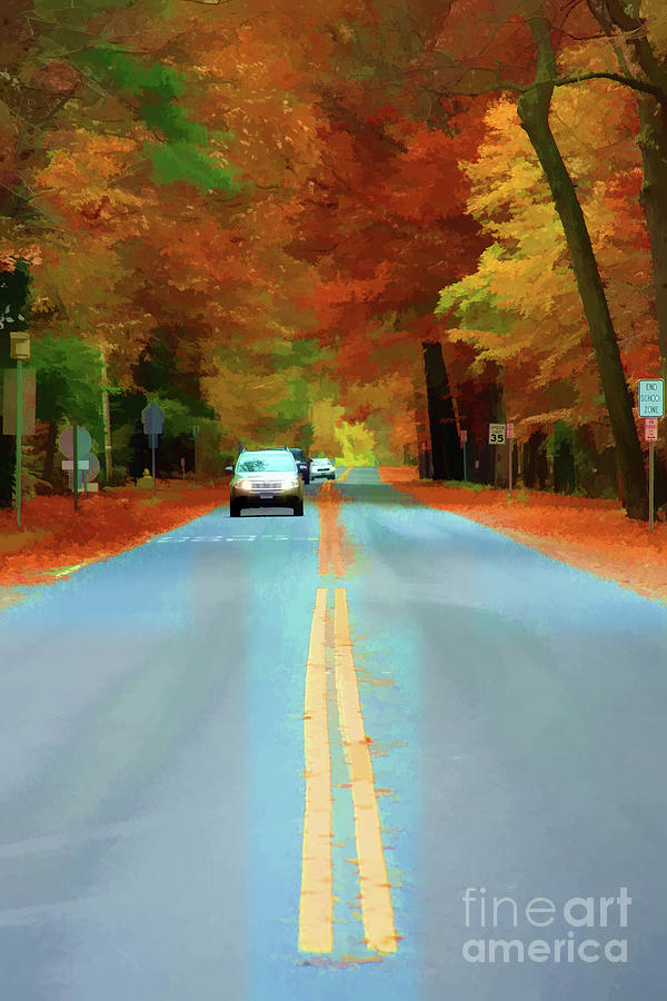 Going Down the Road Digital Art by Xine Segalas