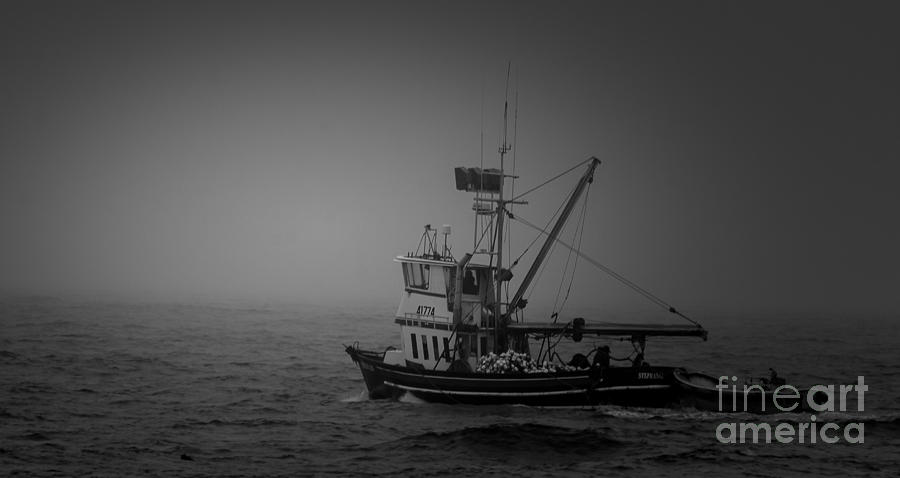 Nature Photograph - Going Fishing in B/W by Steven Reed