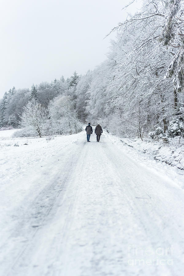 Winter Photograph - Going for a walk together by Nur Aini M Rani
