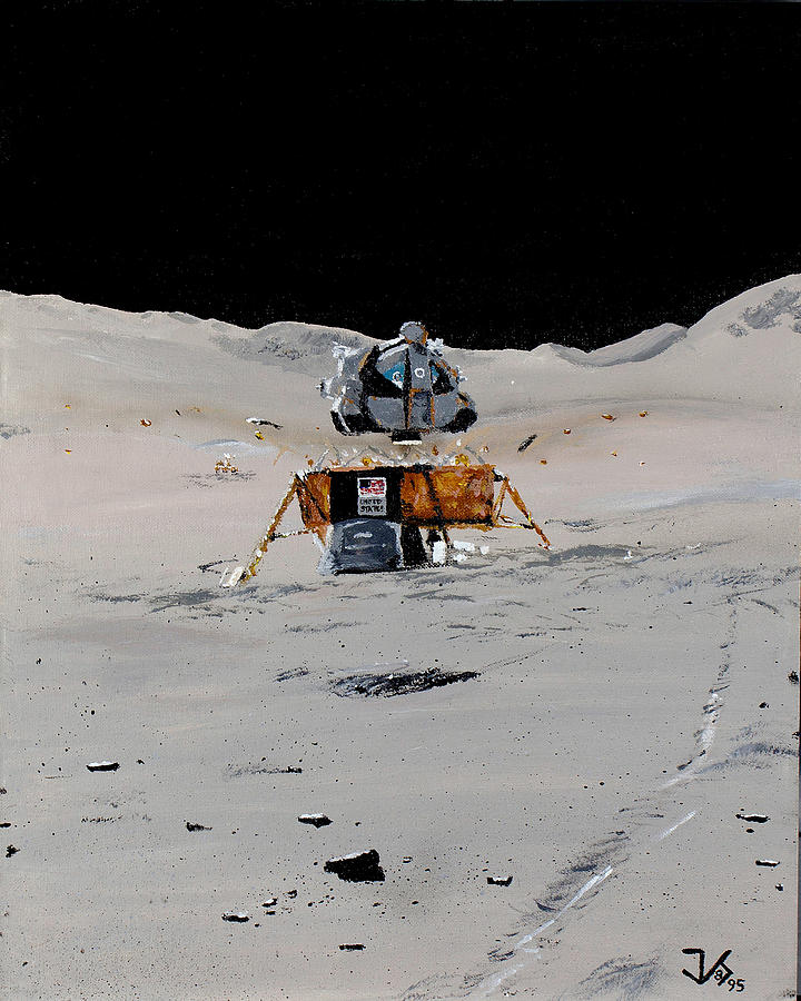 Apollo Painting - Going Home - Apollo 17 by James Scotti Apollo Painting - Going Home - Apollo 17 by James Scotti