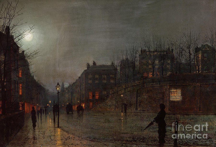 Going Home at Dusk Painting by John Atkinson Grimshaw