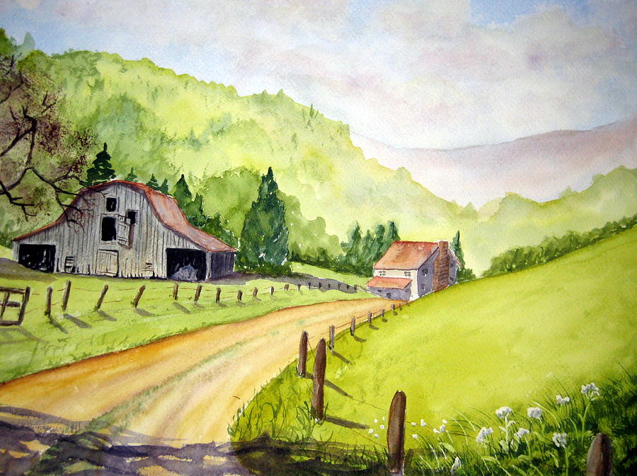 Barn Painting - Going Home by Julia RIETZ