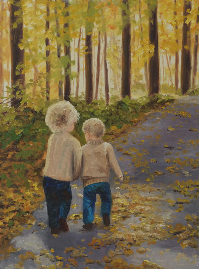 Landscape Painting - Going to Grandmas by Biki Chaplain Landscape Painting - Going to Grandmas by Biki Chaplain