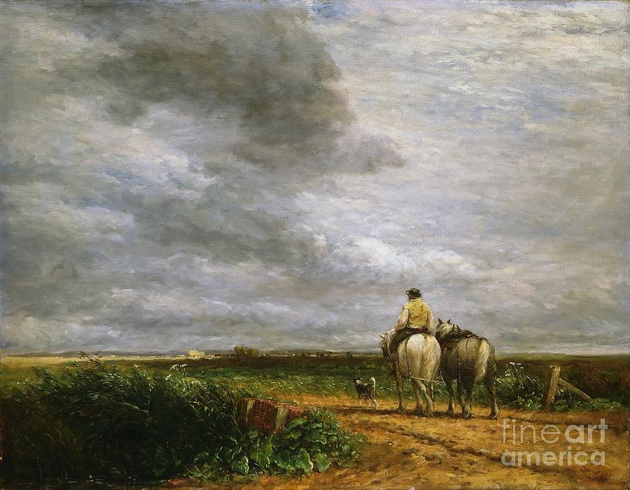 Horse Painting - Going to the Hayfield  by MotionAge Designs