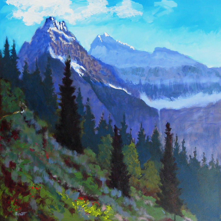 Going to the Sun Road Painting by Robert Bissett
