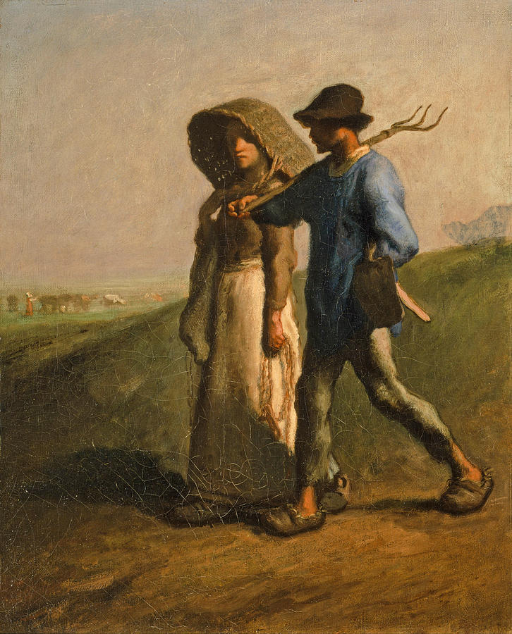Going to Work Painting by Jean Francois Millet